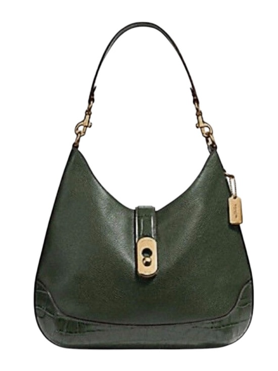 Coach Handbags - Coach Amber Pebble and Exotic Leather Hobo Shoulder Bag